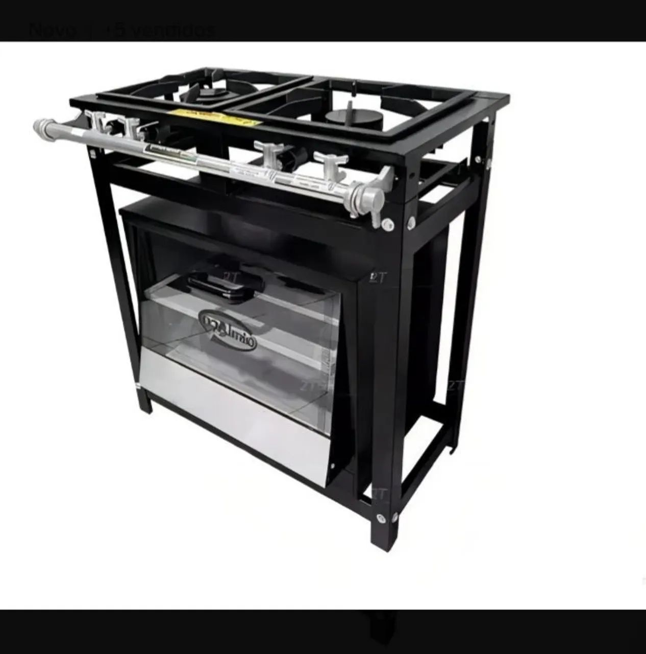 Fogão Cristal Aço 2 bocas - Preto  - Foto 2