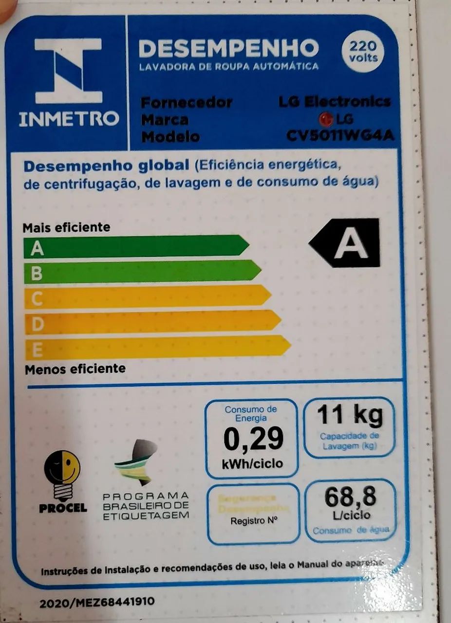 Oportunidade ! LAVA SECA LG, 11 Kg, 220 V, como nova ! - Foto 4