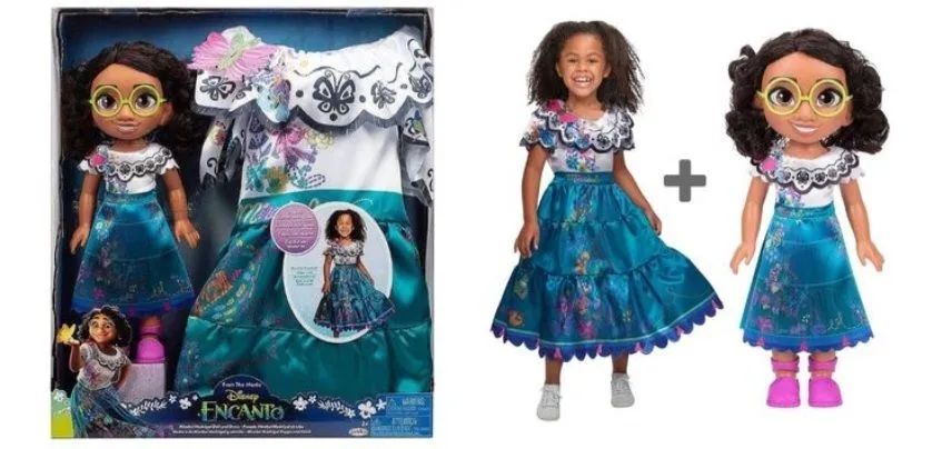 Boneca  Mirabel mais vestido infantil 