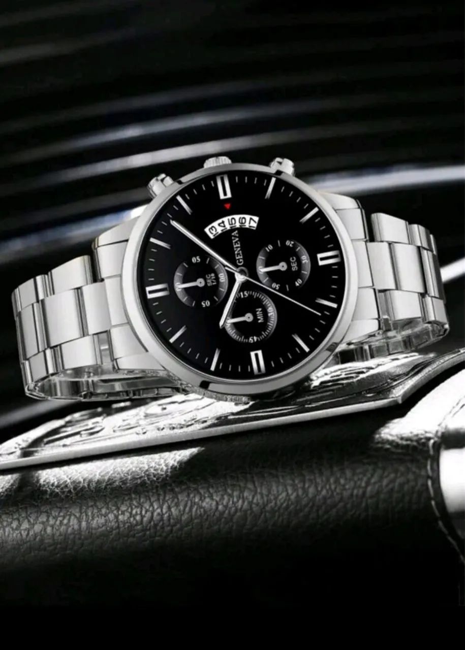 Relógio Masculino Analógico de Aço Inoxidável