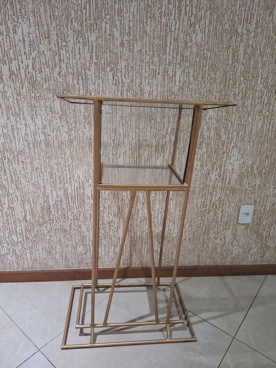Pulpito de ferro / vidro cor dourado - Foto 2