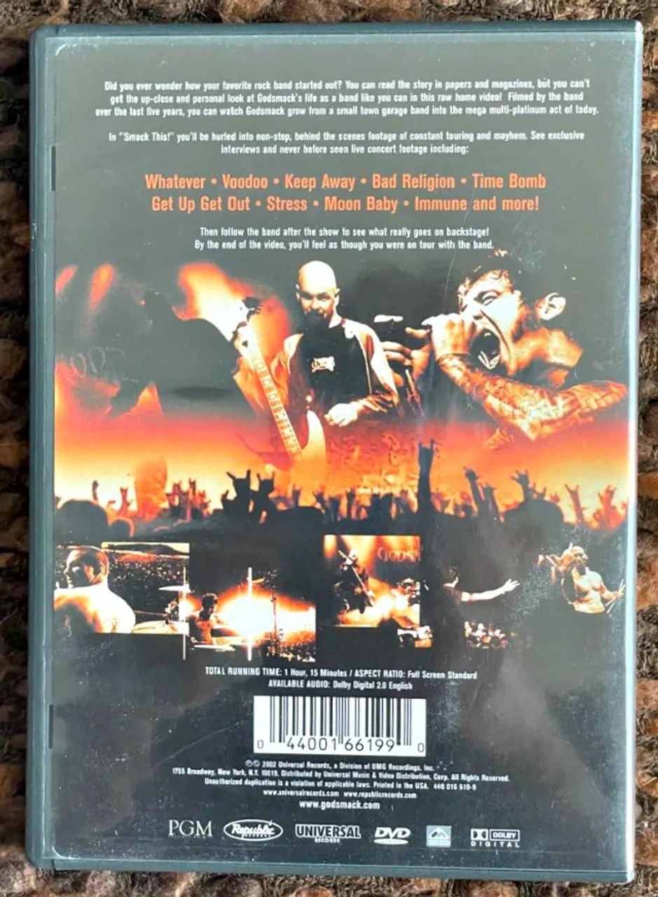 GODSMACK SMACK THIS! HOME VIDEO DVD IMPORTADO ACEITO OLX PAY - Foto 3