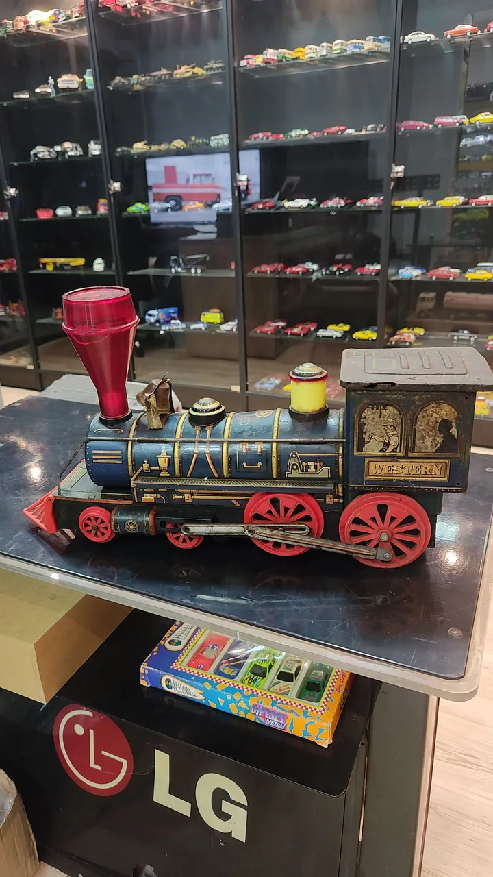 Trem de Ferro Antigo Brinquedo Western