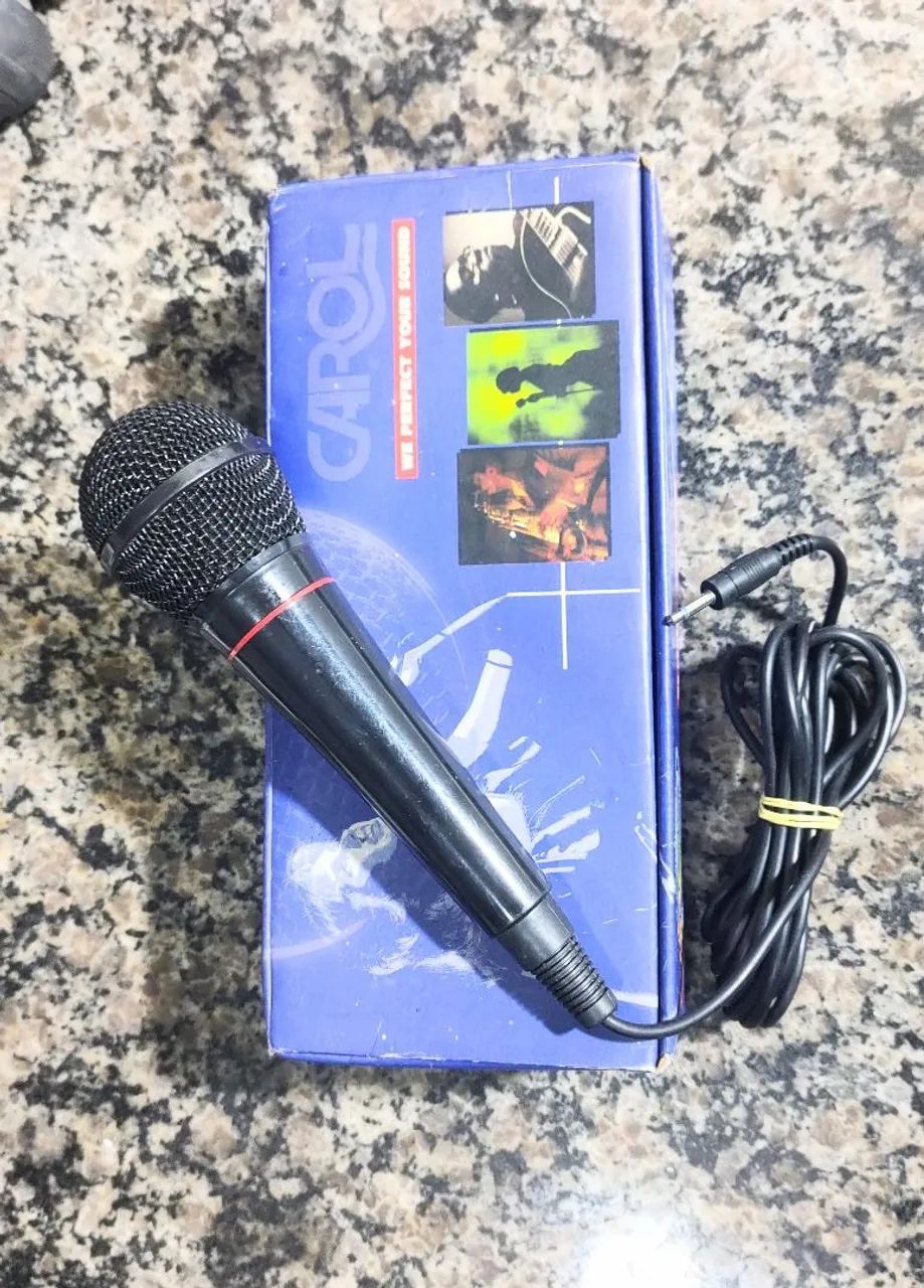 Microfone Carol com Fio 3m ,  plug de 3.5mm