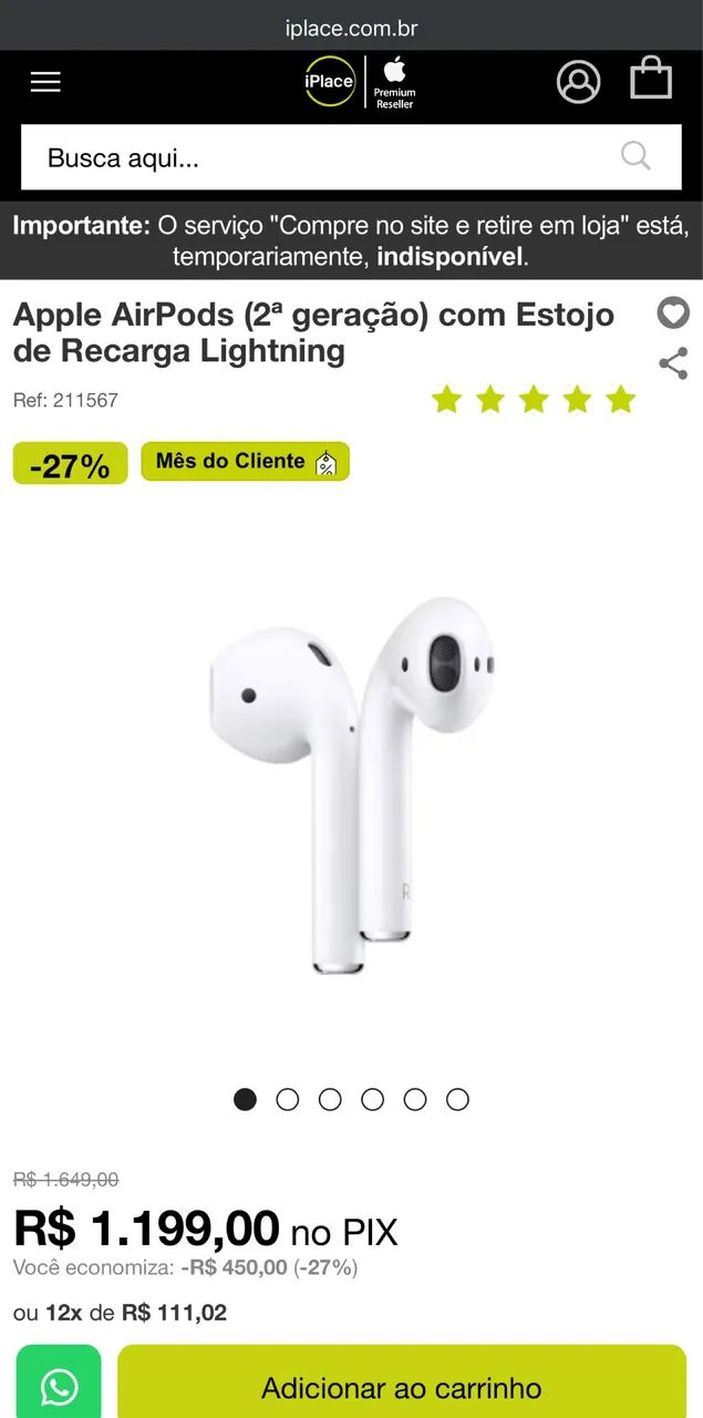 AirPods 2° Geração Apple - Foto 5