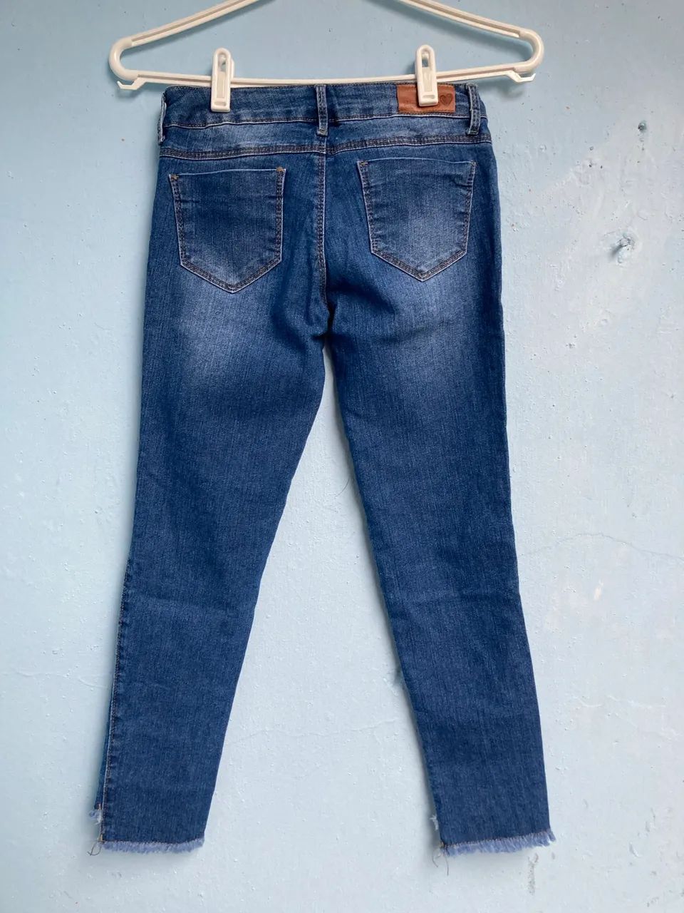 Calça Jeans Infantil Feminina Azul, Tam 10 - Foto 3