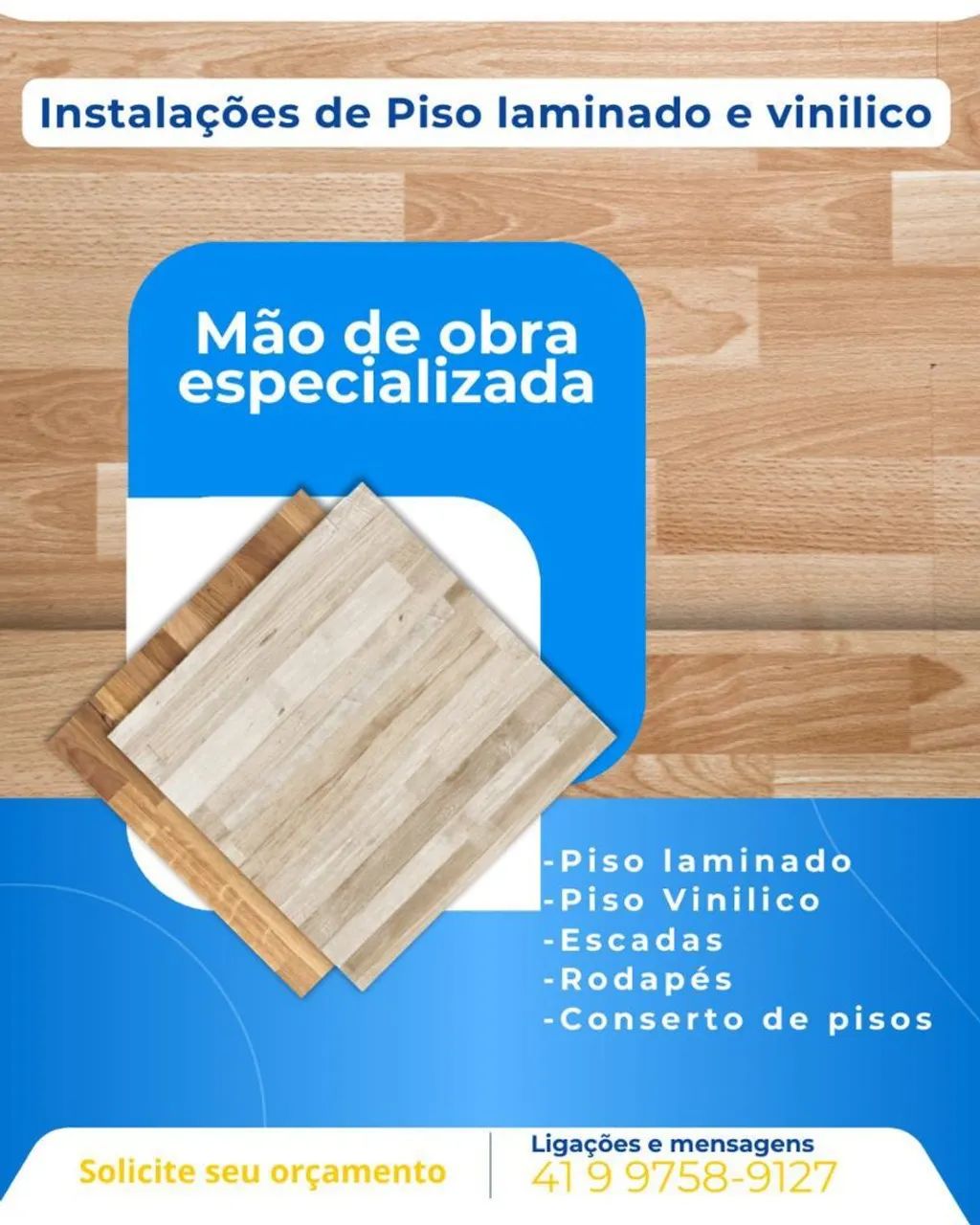 Instalação e conserto de piso laminado