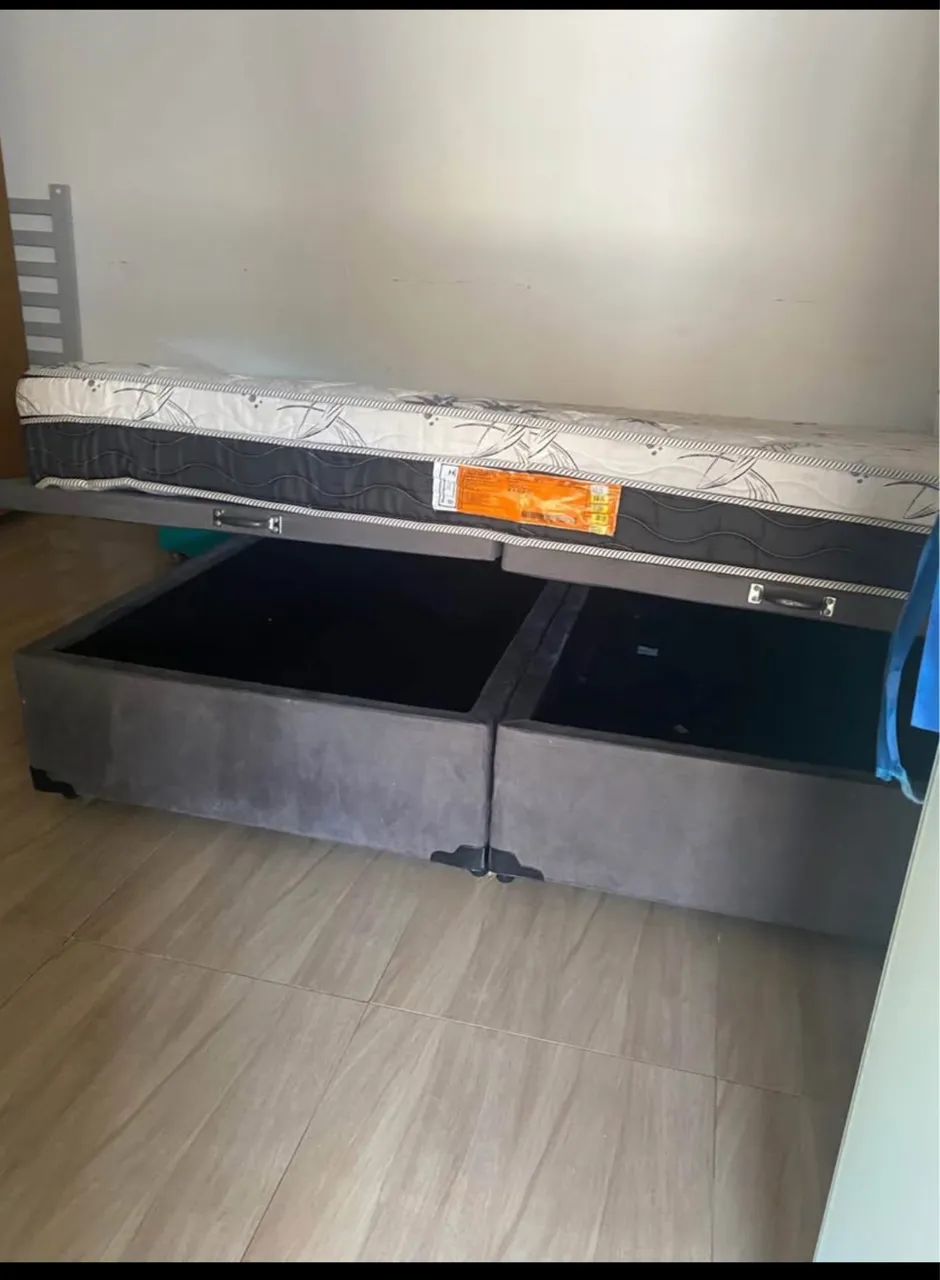 Cama super king baú com colchão  - Foto 5