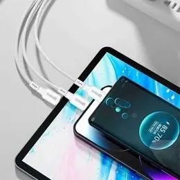 Cabo 3 em 1 Turbo Usb x Micro Usb / Tipo C / Lighting - 1 metro - Foto 3