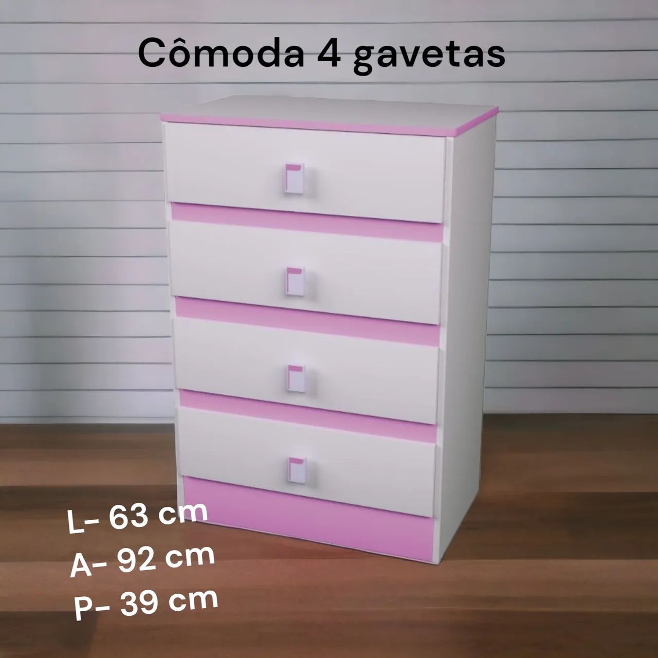 Cômoda infantil 4 gavetas - Foto 2