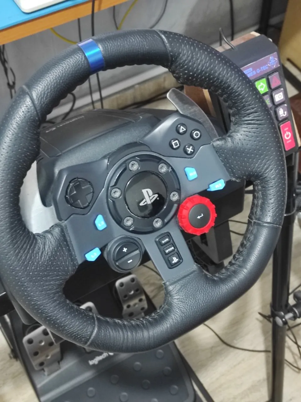 Volante Logitech G29 com suporte Águia V4 + câmbio (aceito cartão/troca)