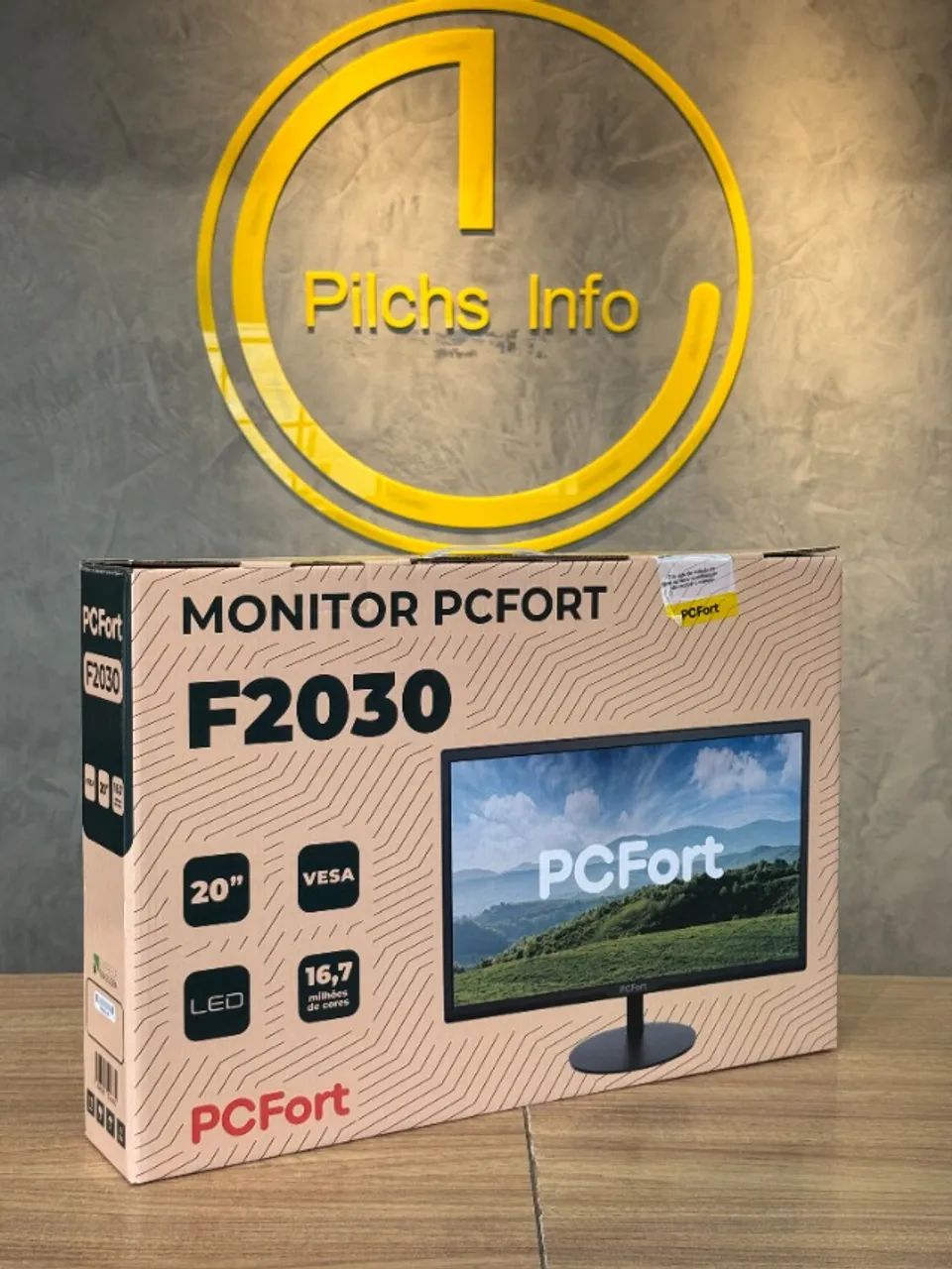Monitor PCFort F2030 20*  Novo - Garantia - Loja Física - Olx - Foto 2