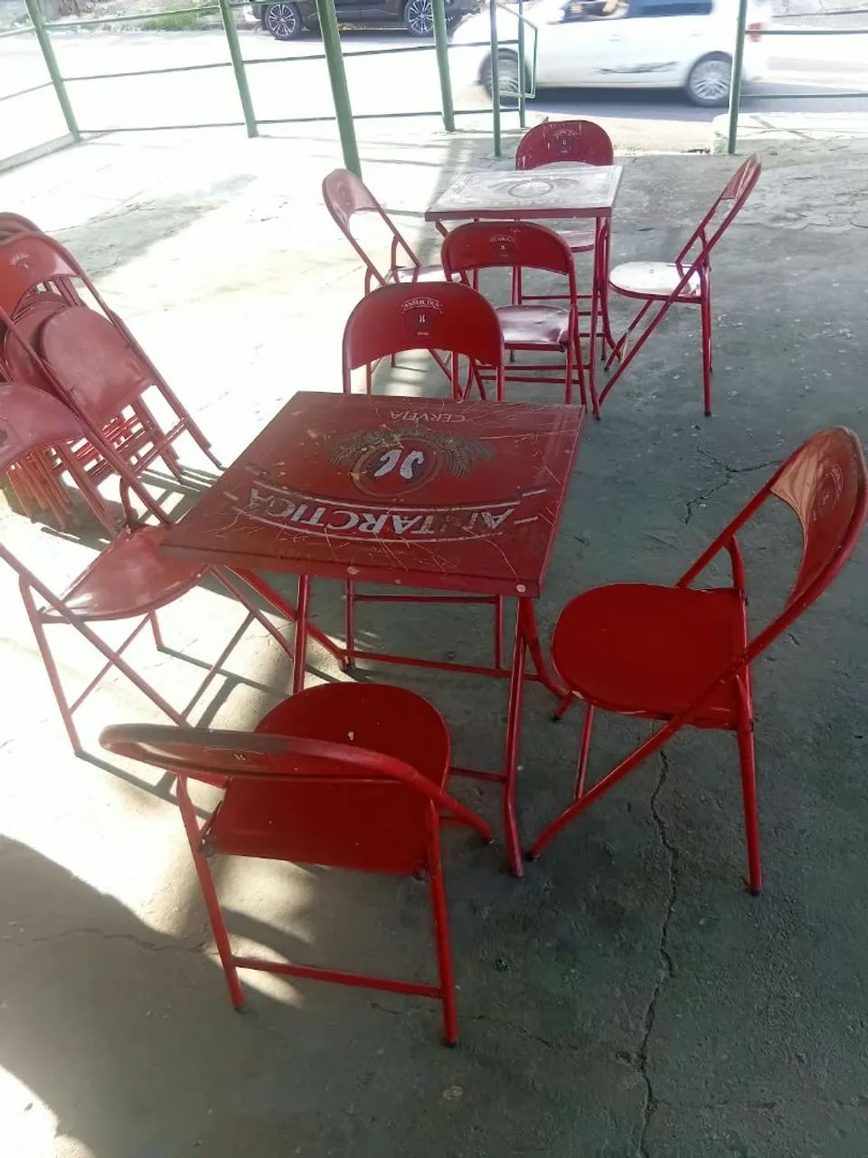 02 JOGO DE MESA + 07 CADEIRAS DE FERRO DA ANTACTICA  - Foto 2
