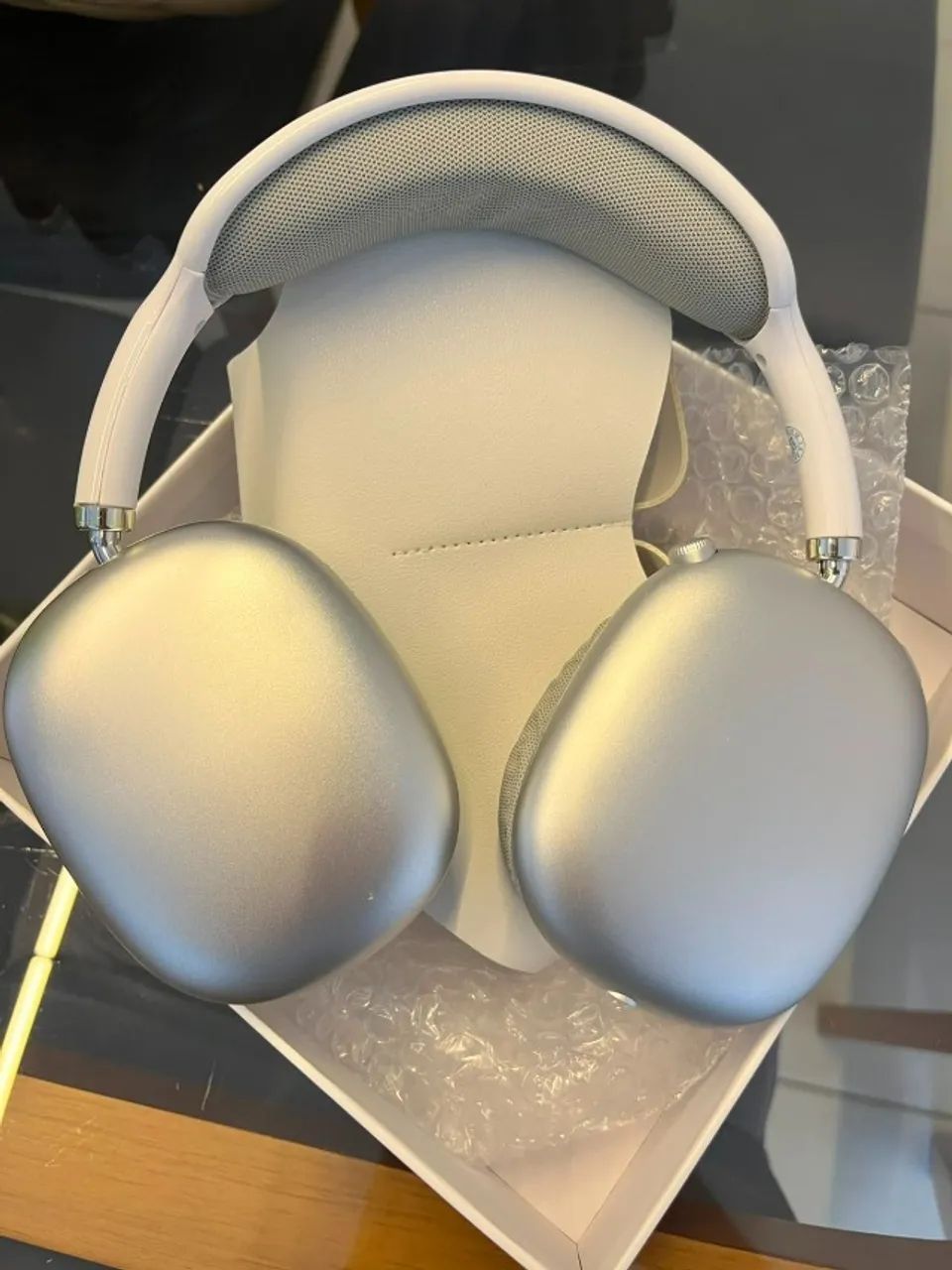 Fone Bluetooth Headphone Estilo AirPods Max A2096 Prata - Foto 5