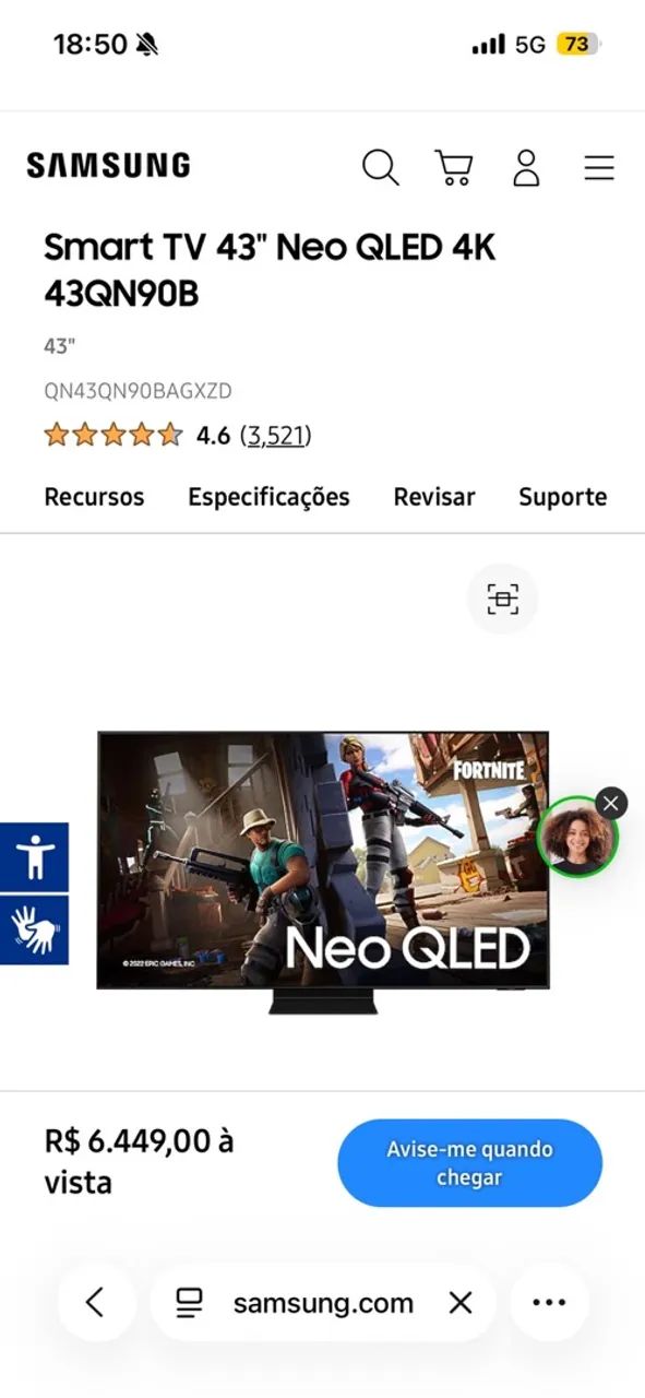 Tv Samsung NEO QLED 43 polegadas  - Foto 2