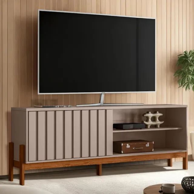 Rack Bancada Aurora 1,88m para TV de até 75 Pérola - Foto 4