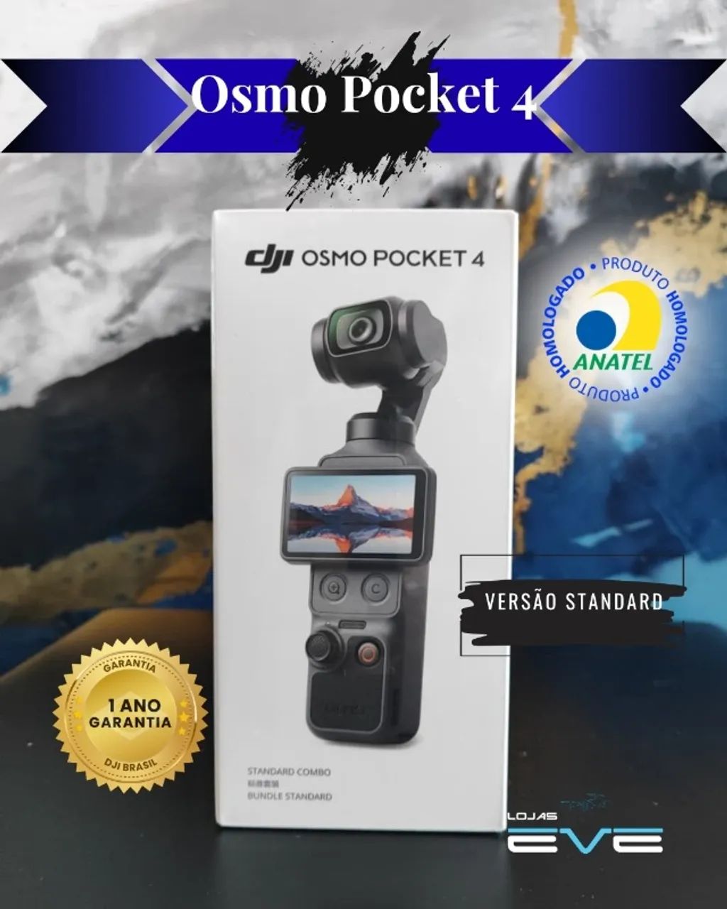 Câmera DJI Osmo Pocket 4 Standard BR - DJI219