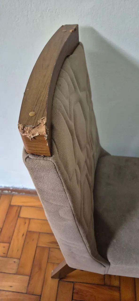 Mesa 6 cadeiras USADAS com tampo de vidro - Foto 3