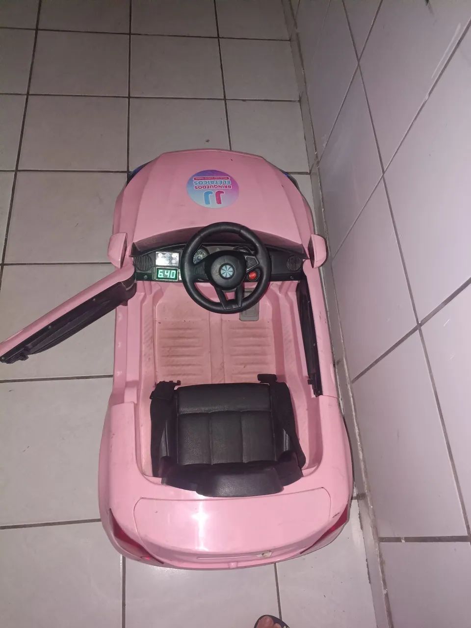 Carro elétrico infantil rosa 12v - Foto 2