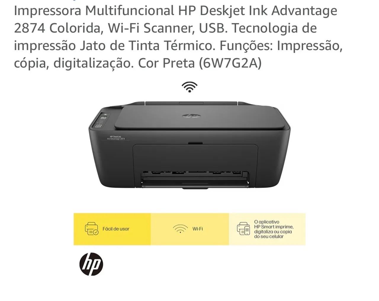 Impressora HP DESKJET 2874 - Foto 4