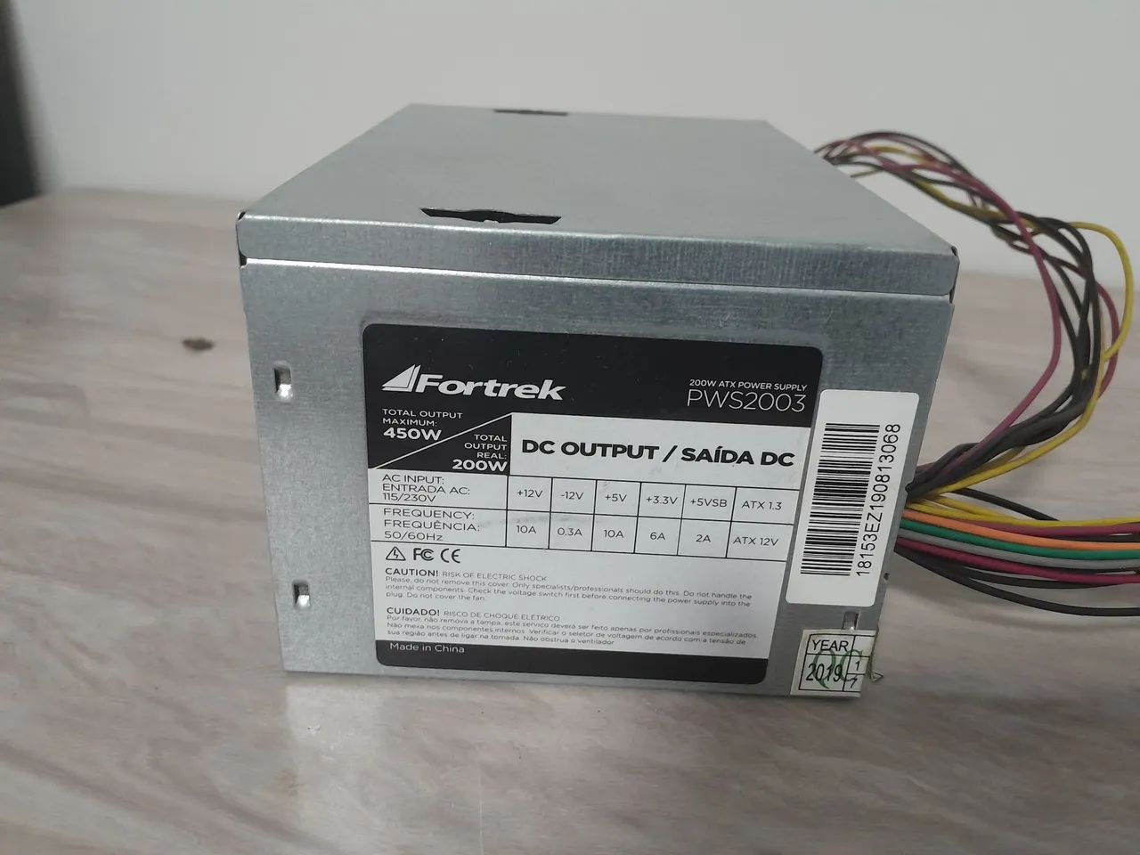Fonte fortrek 450w funcionando
