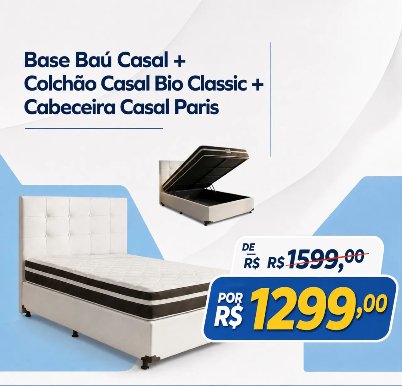 Cama box casa completa com baú / pronta entrega 