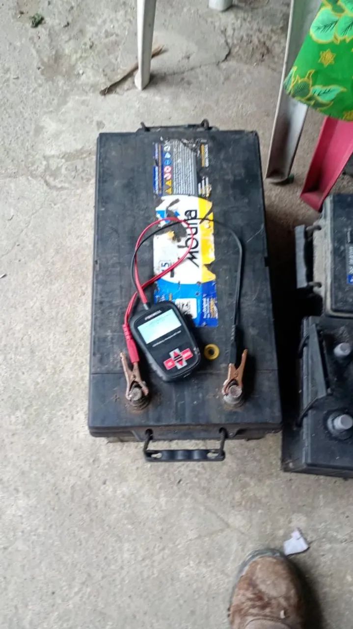 Bateria nova e usada 
