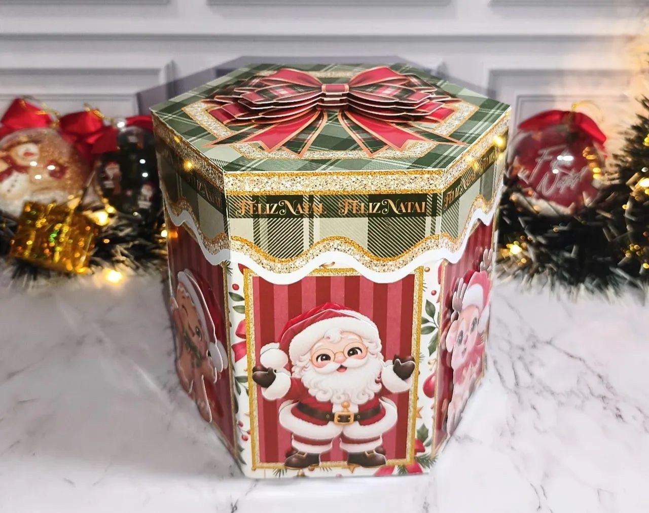 Caixa de Natal para Panetone 
