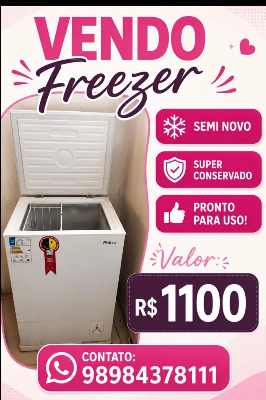 Freezer 99l seminovo