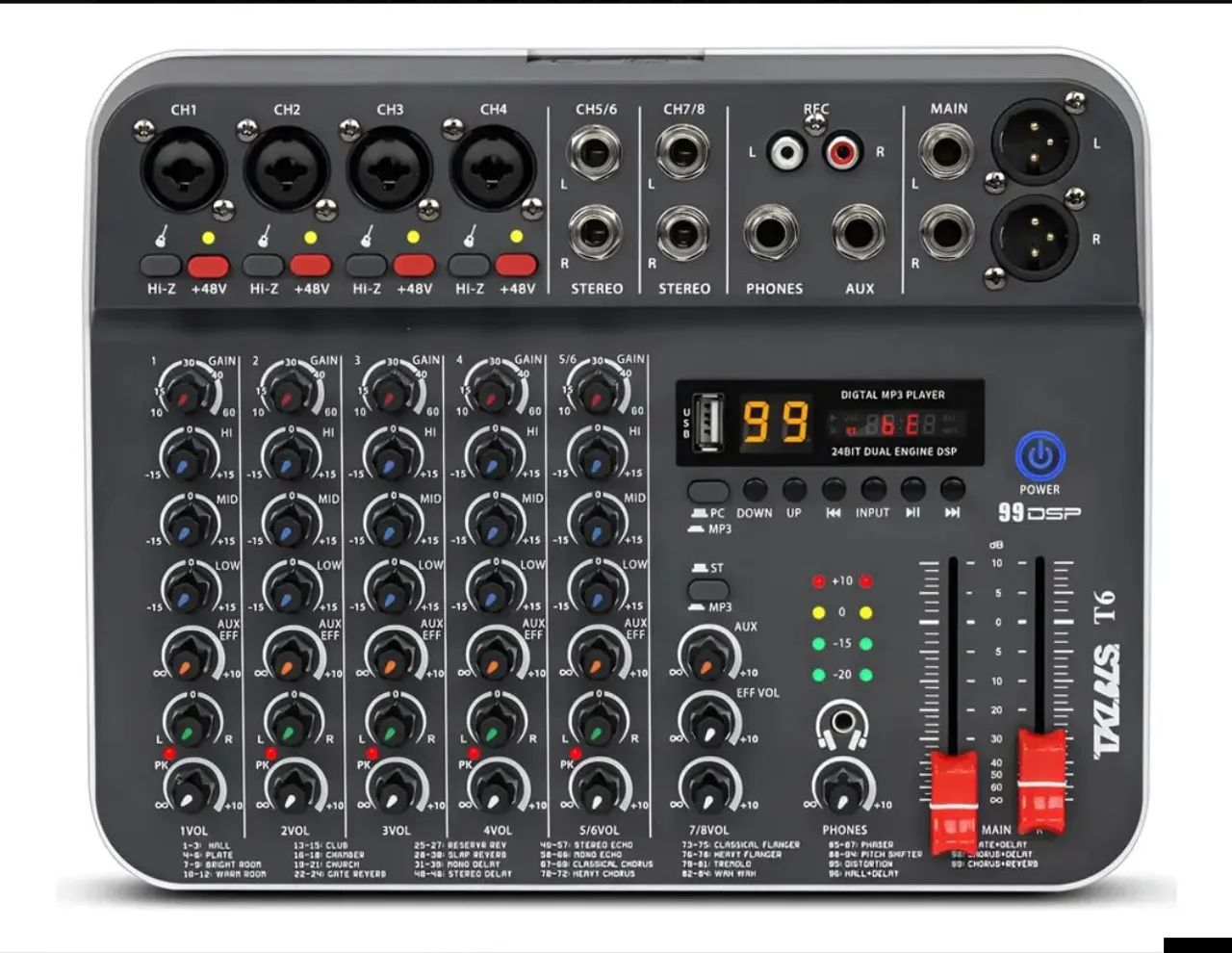 Mesa de som 8 canais c/ bluetooth - Interface de audio   - Foto 3
