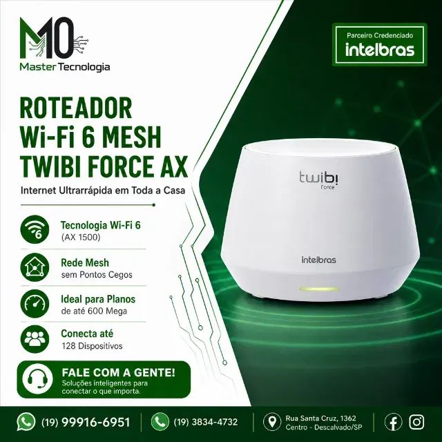 Roteador Mesh AX 1500 - Twibi Force AX