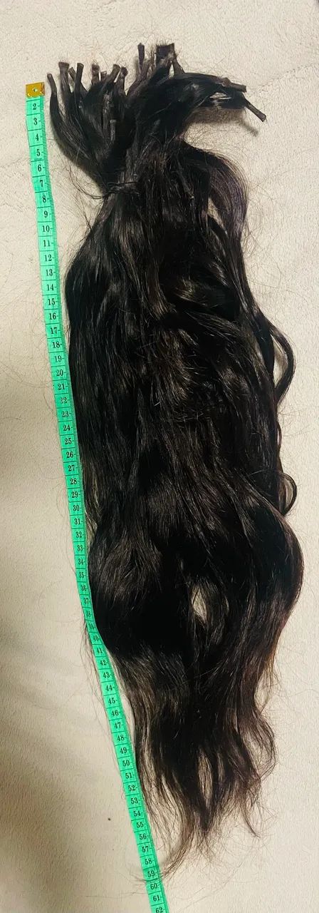 Cabelo humano 55cm 200g todo preparado para colocar - Foto 2