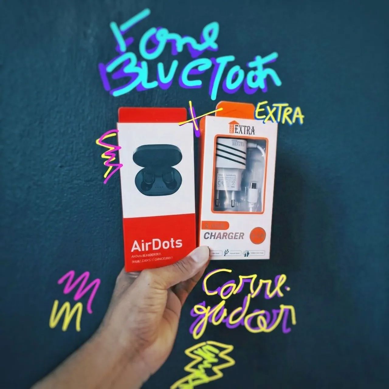 Fones bluetooth airdots + carregador 