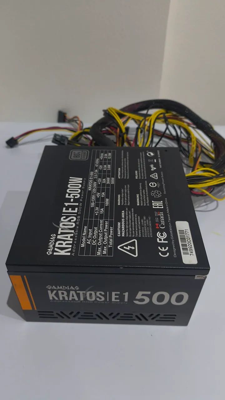 Fonte ATX Kratos E1 500 bivolt - Foto 5