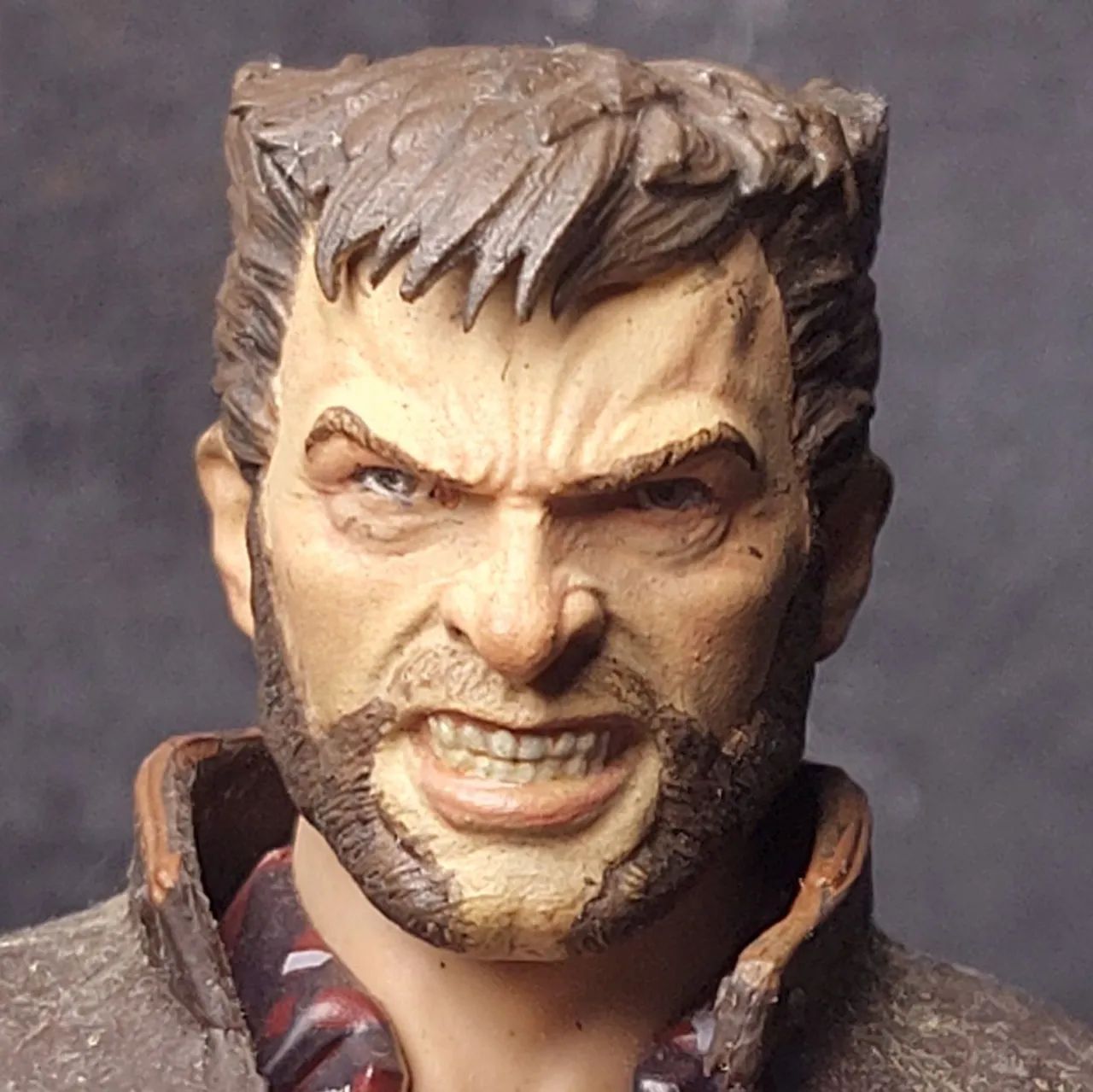 02 heads custom Hugh Jackmann - Escala 1:12 - Foto 2