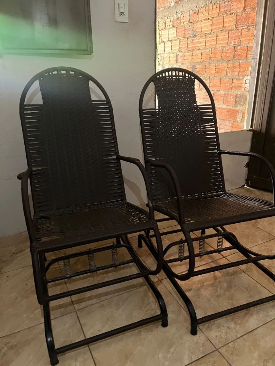 Kit cadeiras de balanço com molas