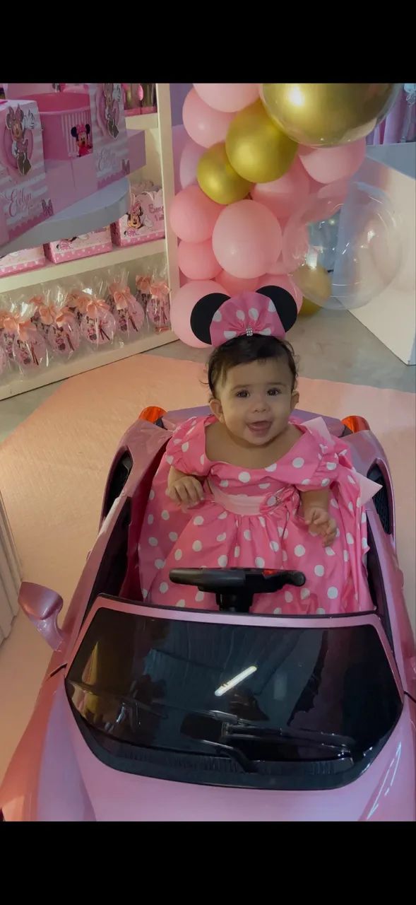 Vestido Minnie rosa 