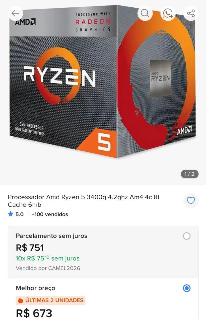 Pc gamer , Ryzen5  ótimo custo benefício!!! - Foto 3