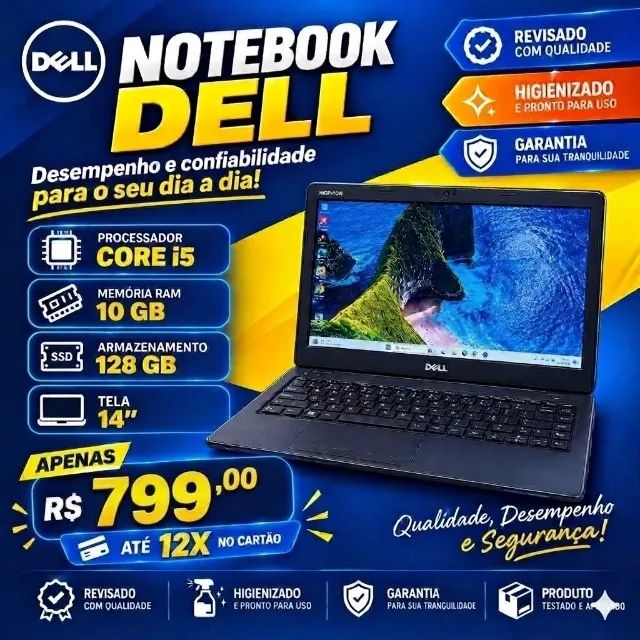 Notebook Dell i5 - Somos Loja - Com Garantia - Foto 3