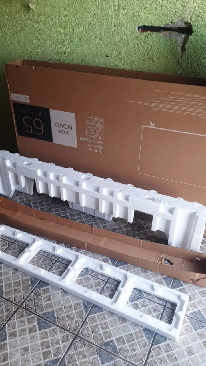 Caixa com isopor para tv 65 polegadas! - Foto 4