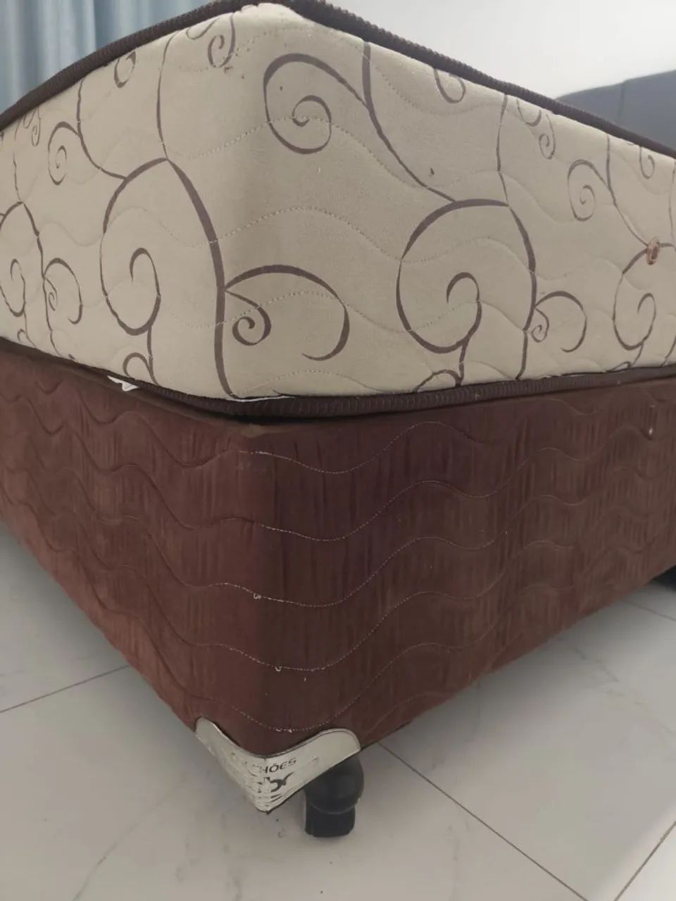 Cama Box Queen + colchão Queen Ortobom  - Foto 4