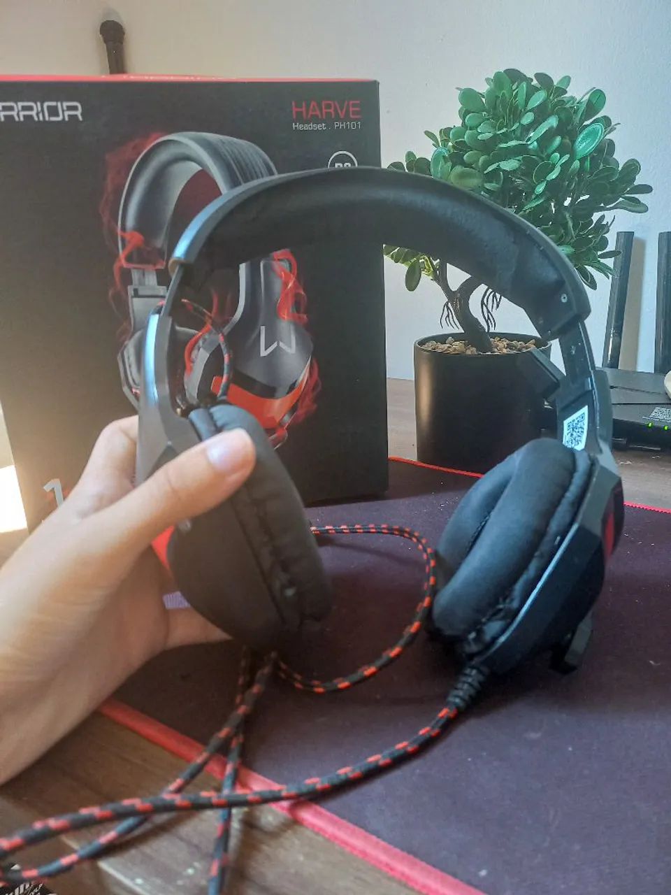 Fone gamer vermelho - Foto 3