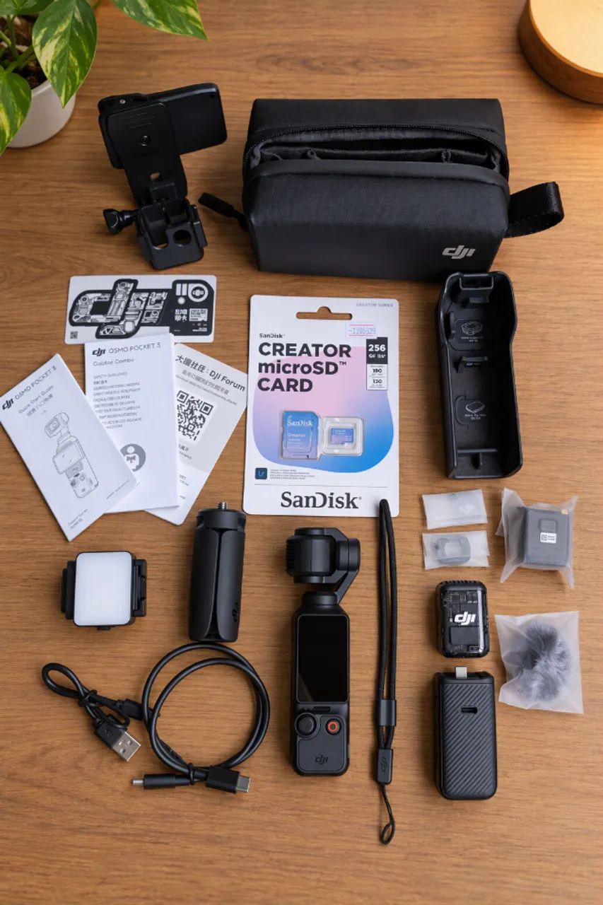 DJI Osmo Pocket 3 (SDカード256GB付き) DJI Osmo Pocket 3 Creator Combo + Cartão MicroSD 256GB +