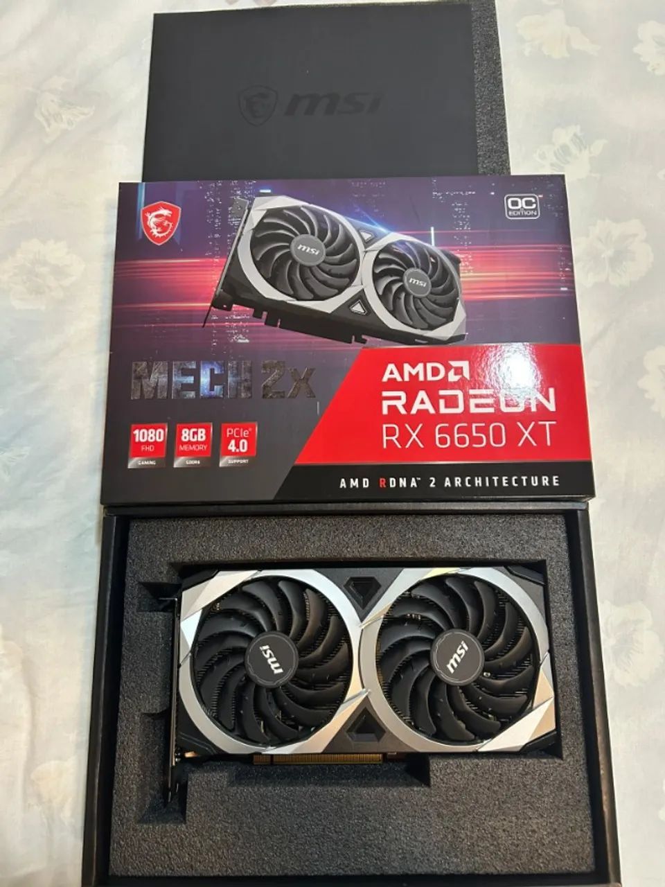 Rx 6650 Xt Mech 2x Oc 8gb Msi Garantia Até 12-2026 com caixa