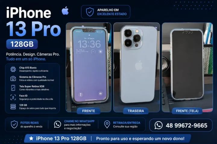 iPhone 13 Pro - Celulares e Smartphones - Barreiros, São José