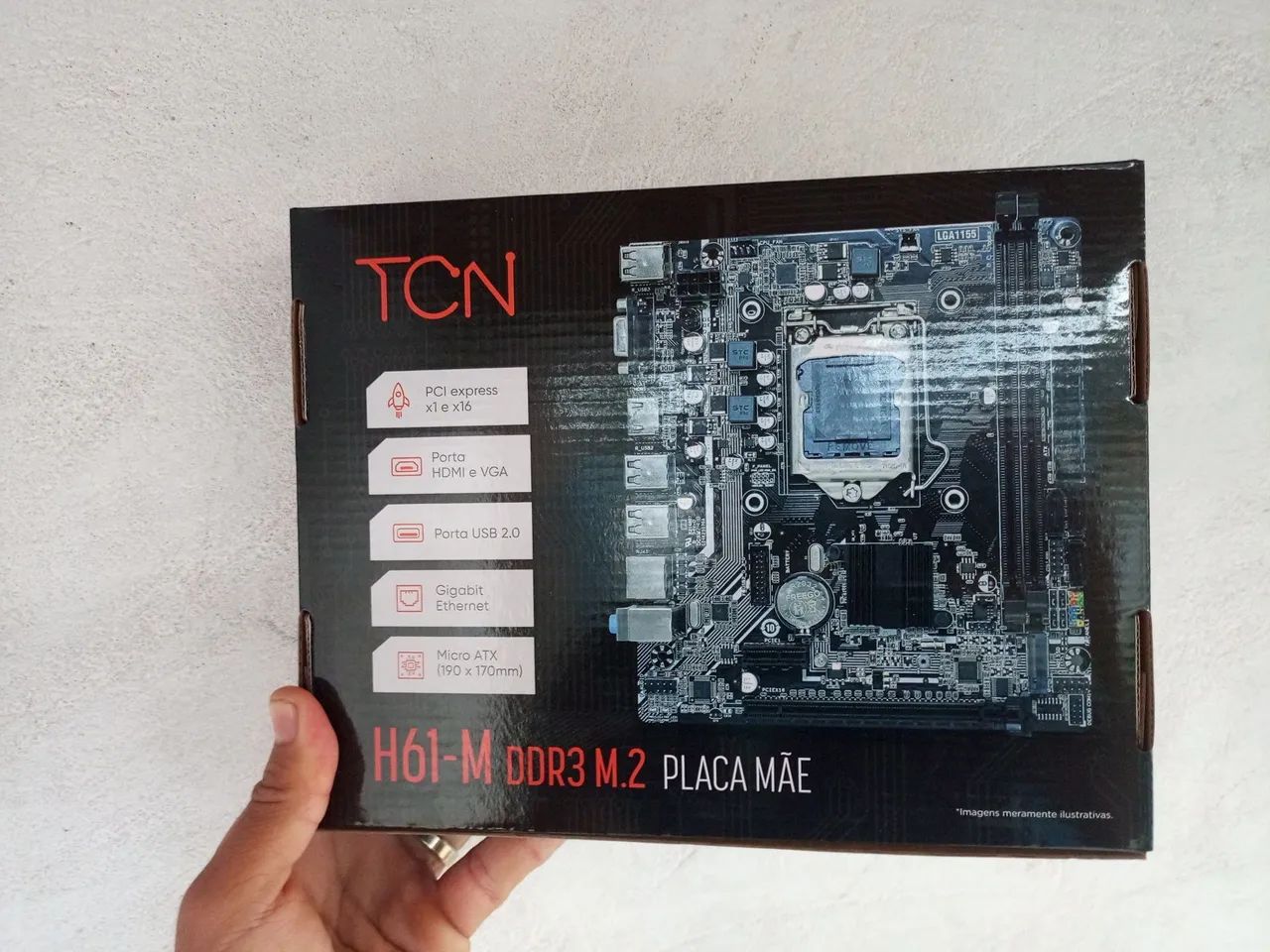 Placa-Mãe TCN H61 DDR3 M2 LGA 1155 - Foto 2