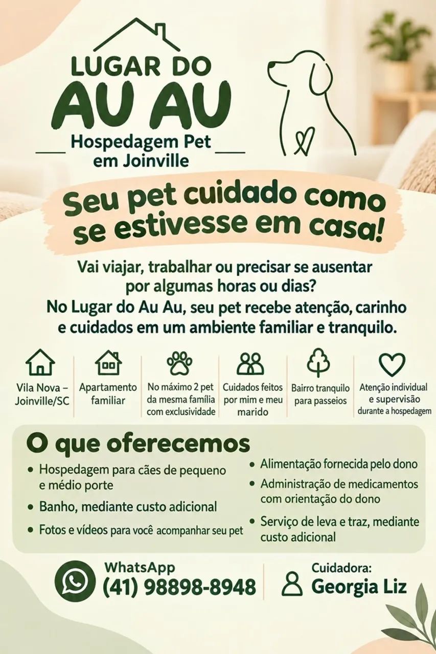 Hospedagem do AU AU - pet
