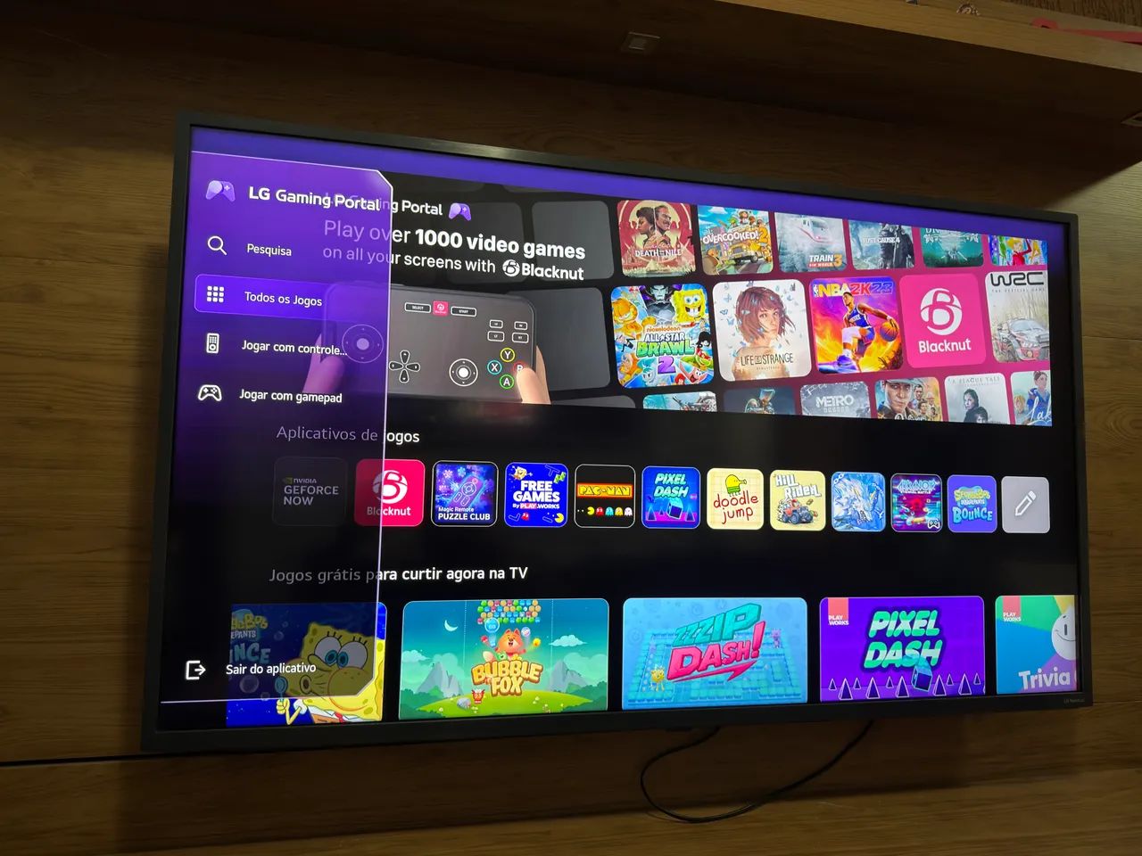 Tv smart NANOCCEL LG 50 polegadas ultra 4k com vídeo game integrado 