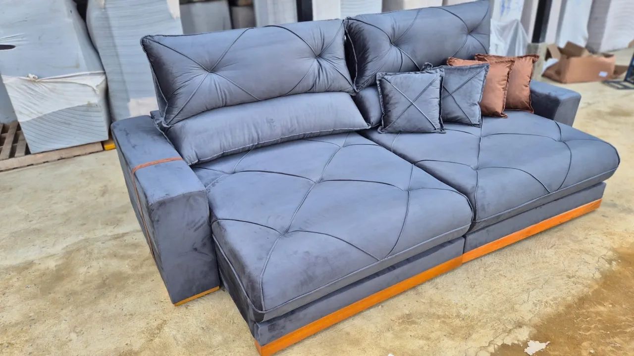Sofa de luxo 2,90 muito top novo !! - Foto 3