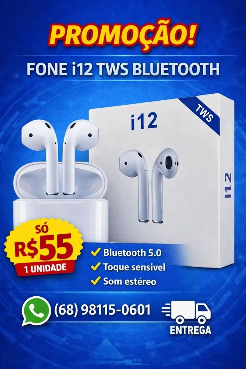 Fone bluetooth i12 - Foto 2